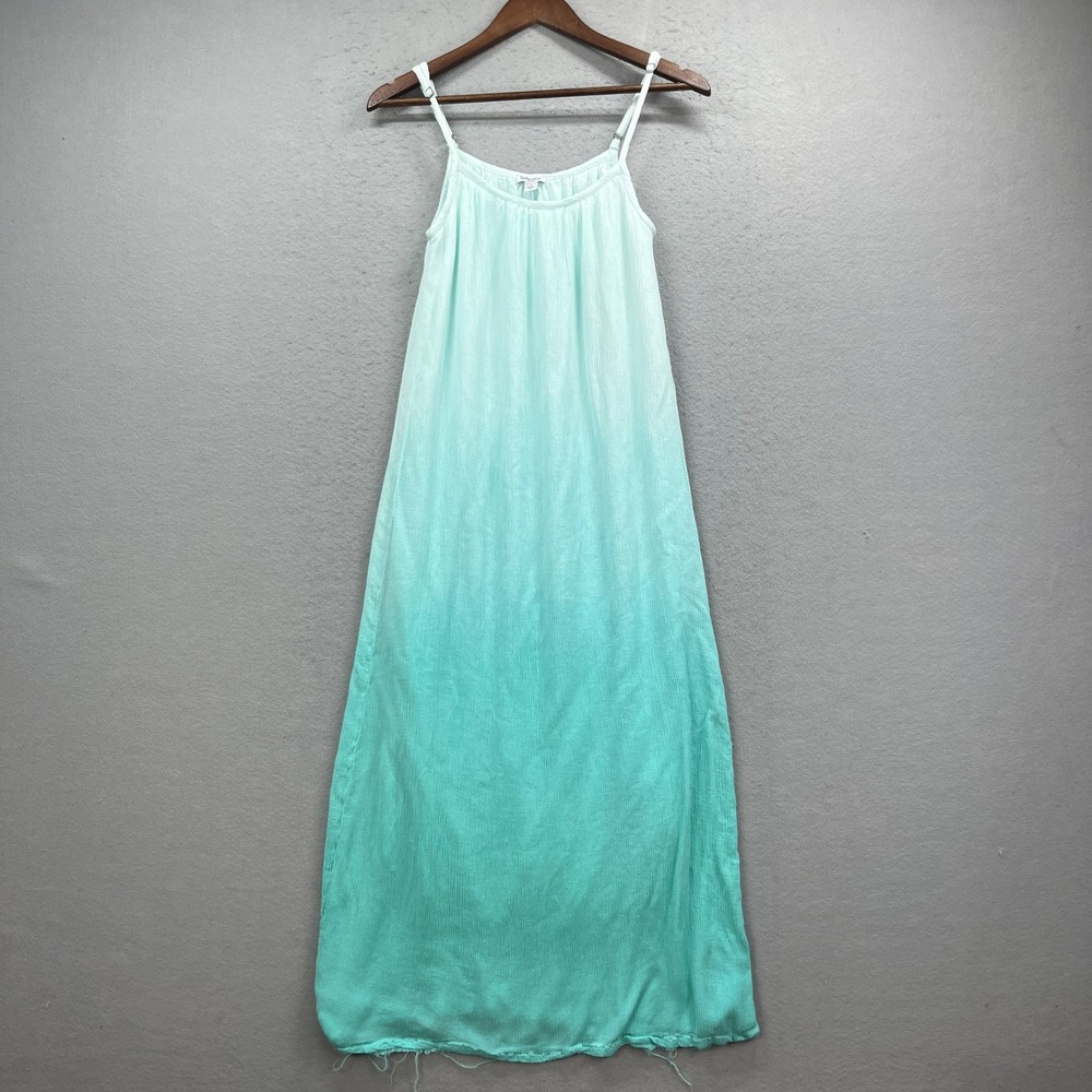 Splendid Maxi Dress Womens Small Blue Ombre Spaghetti Strap Gauze Beach Boho